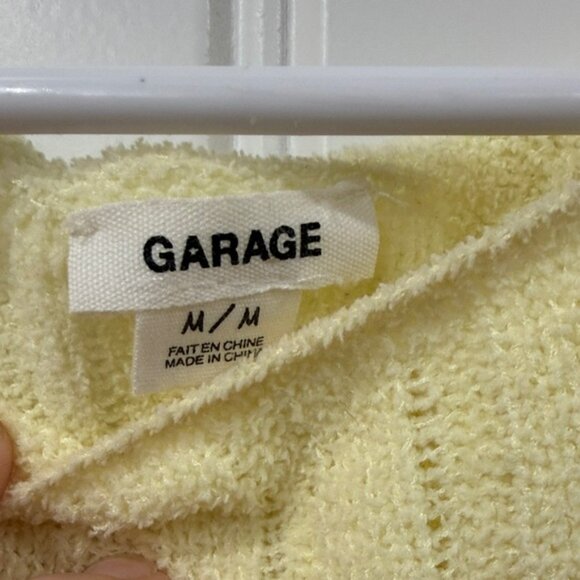NWOT Garage Yellow Ribbed Cropped Sweater - Picture 2 of 4